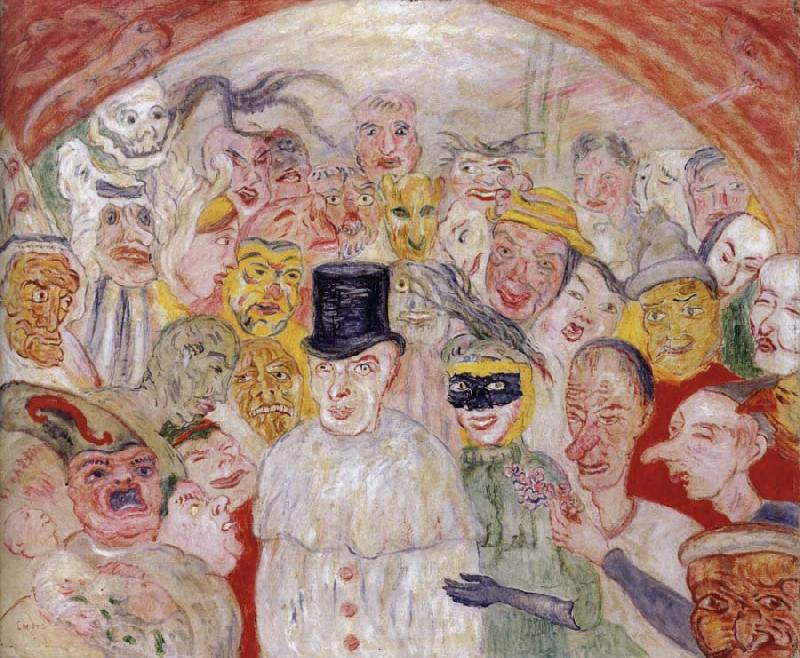 James Ensor The Puzzled Masks oil painting picture